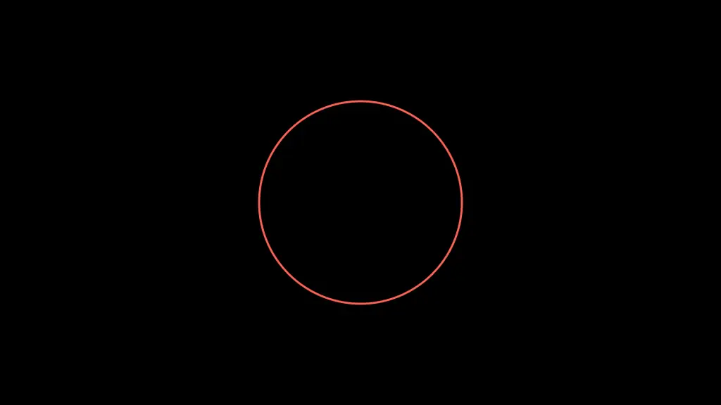 A red circle in the centre of a black frame, drawn with Manim.